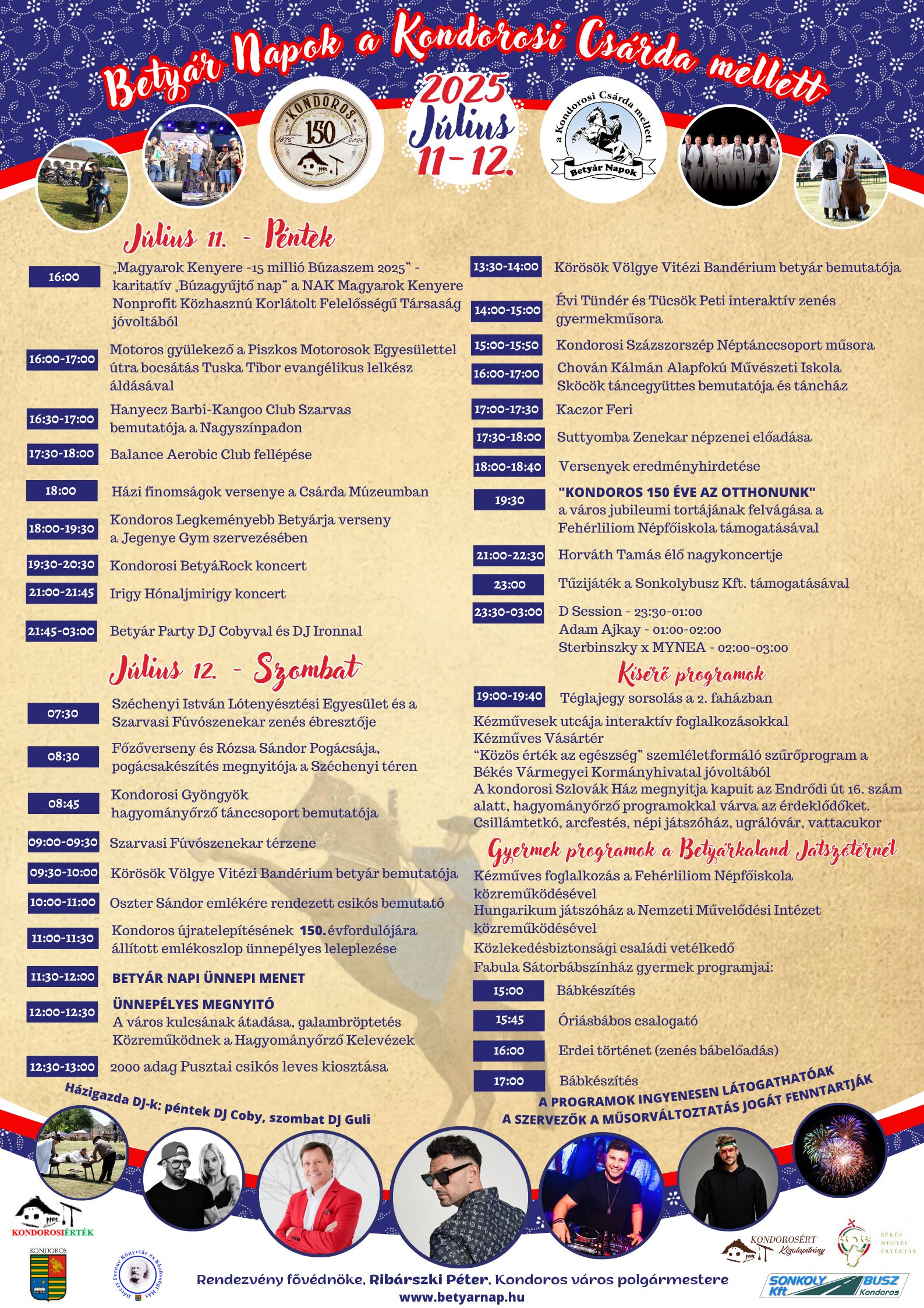 Betyárnapok plakát 2025. 06. 11-12.