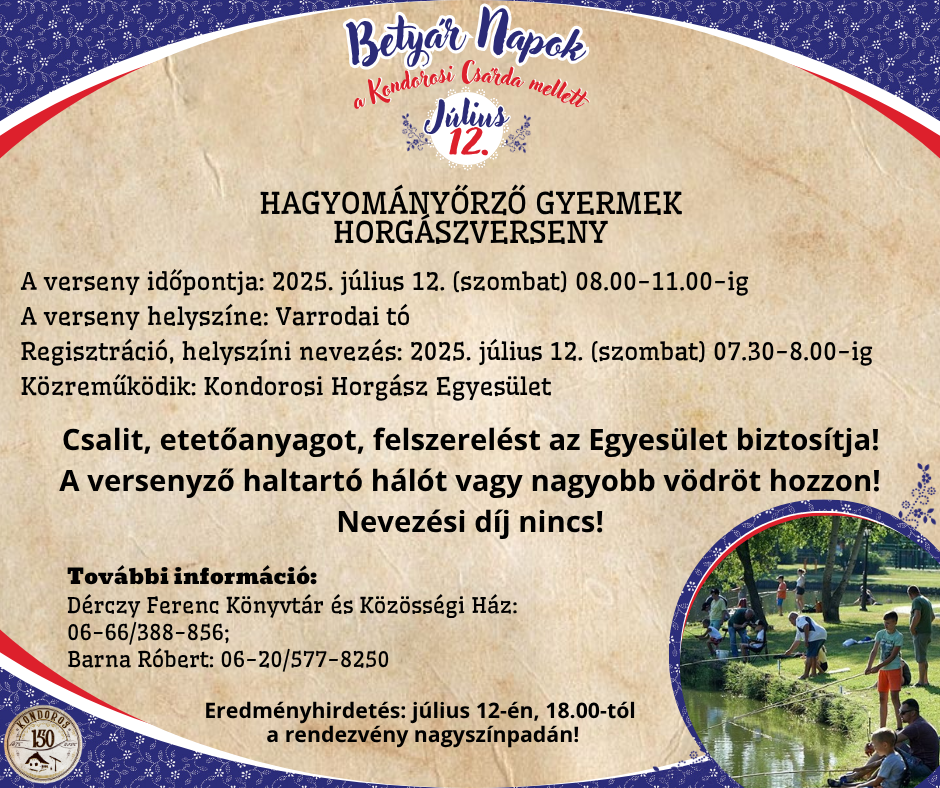 Hagyományörző gyermek horgászverseny
