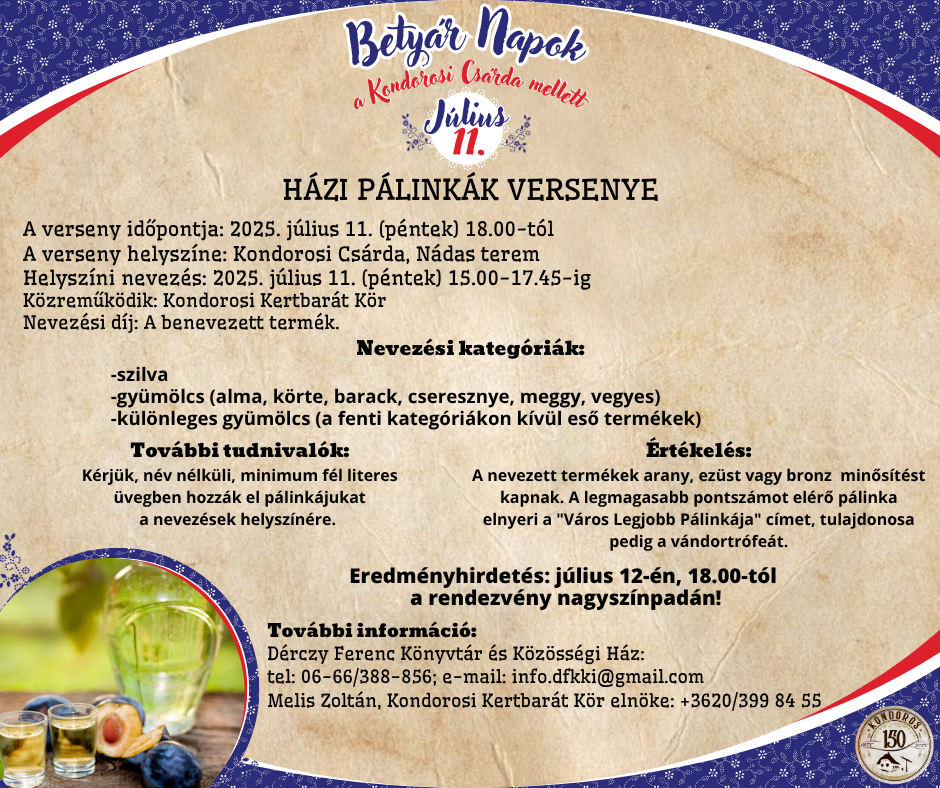 Házi pálinkák versenye